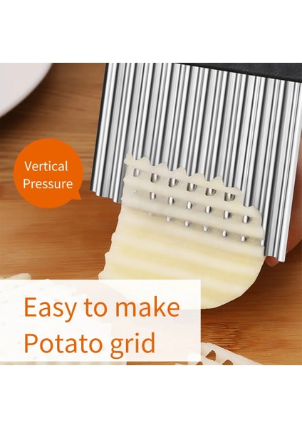 B Tarzı Patates Dalgalı Kenarlı Bıçak Paslanmaz Çelik Mutfak Gadget Sebze Meyve Kesme Soyucu Pişirme Araçları Mutfak Bıçakları Aksesuarları (Yurt Dışından) fırsatları