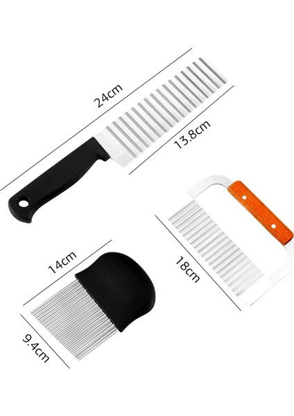B Tarzı Patates Dalgalı Kenarlı Bıçak Paslanmaz Çelik Mutfak Gadget Sebze Meyve Kesme Soyucu Pişirme Araçları Mutfak Bıçakları Aksesuarları (Yurt Dışından) indirimleri