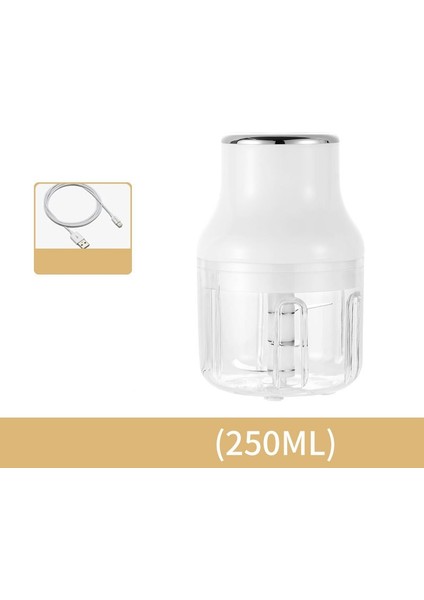 WH250ML Stili Çok Fonksiyonlu Elektrikli Sebze Kesici Dilimleme Meyve Doğrayıcı Sarımsak Kırıcı Pres Kıyma Makinesi USB Şarj Edilebilir Patates Ezici (Yurt Dışından)