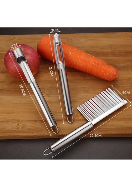 Bir Stil 1 Adet Paslanmaz Çelik Mutfak Aleti Meyve Sebze Bıçak Tart Oyma Bıçağı Karpuz Kazma Topu Kaşık Patates Soyucu 6 Stil (Yurt Dışından) modelleri