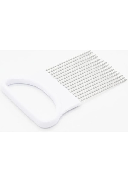 Lacivert Tarzı Paslanmaz Çelik Soğan Kesici Patates Meyve Sebze Dilimleme Güvenlik Kesme Kılavuzu Mutfak Aletleri (Yurt Dışından) fırsatları