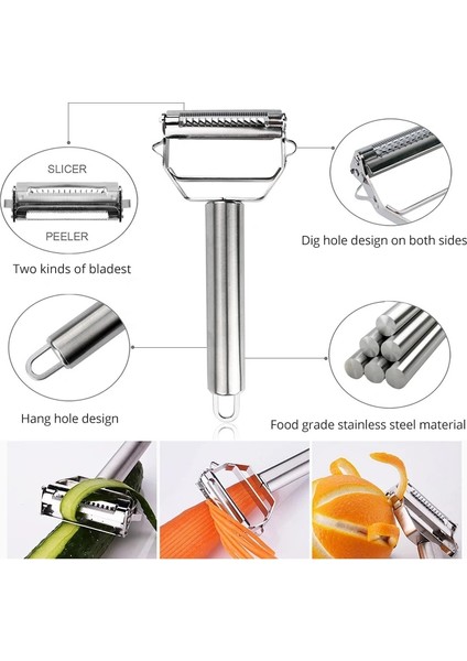 Ben Stil Meyve Sebze Soyucu Mutfak Gadget Çok Işlevli Julienne Patates Havuç Paslanmaz Çelik Dilimleme Rende Mutfak Aksesuarları (Yurt Dışından) modelleri