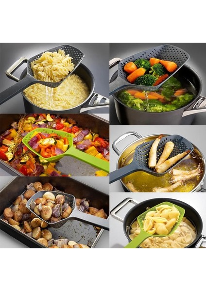 Rastgele Stil Mutfak Gereçleri Alet Aksesuarları Yapışmaz Tahliye Kevgirleri Kürek Süzgeçleri Sebzeler Su Sızdıran Mutfak Pişirme Aksesuarları (Yurt Dışından) modelleri