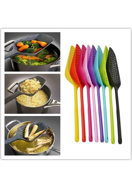 Rastgele Stil Mutfak Gereçleri Alet Aksesuarları Yapışmaz Tahliye Kevgirleri Kürek Süzgeçleri Sebzeler Su Sızdıran Mutfak Pişirme Aksesuarları (Yurt Dışından) fırsatları