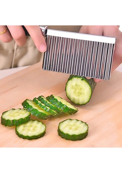 Bir Stil Patates Dalgalı Kenarlı Aracı Paslanmaz Çelik Mutfak Aleti Sebze Meyve Kesme Creativa Mutfak Aletleri Mutfak Gereçleri Aksesuarı (Yurt Dışından) fırsatları