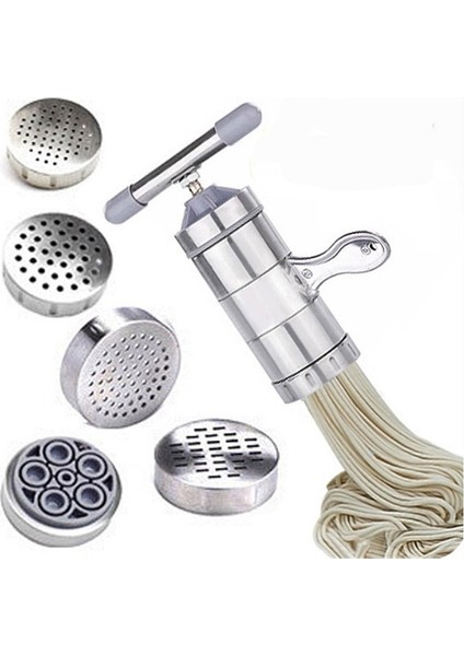 2 Kalıp Stili 5 Kalıp Manuel Erişte Makinesi Basın Makarna Makinesi Spagetti Erişte Yapma Makinesi Paslanmaz Çelik Meyve Kesici Sıkacağı Mutfak Aracı (Yurt Dışından)