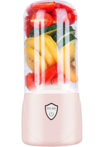 Pembe Tarzı Taşınabilir USB Şarj Edilebilir Sıkacağı Elektrikli Mini Gıda Smoothie Işlemci Mikser Blender Mutfak Robotu Makinesi Meyve Sıkacağı (Yurt Dışından)