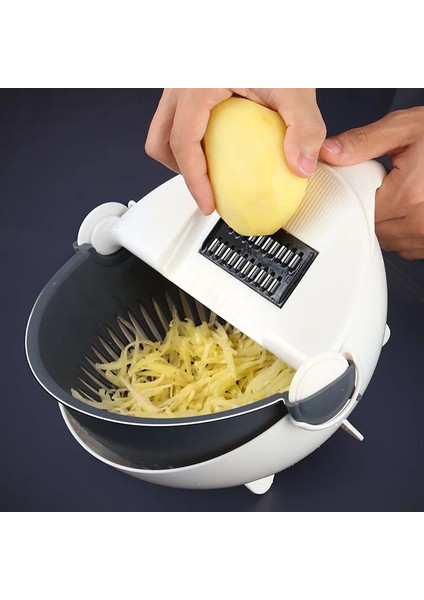 Gri Stil 9 Bir Sebze Kesici, Yıkama Havzası ile Ev Patates Parçalayıcı Turp Dilimleme Paslanmaz Çelik Parçalayıcı Rende (Yurt Dışından) modelleri