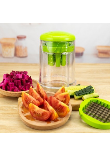 Yeşil Stil Çok Işlevli Dilimleme Patates Kızartması Sebze Kesici Patates Doğrayıcı Mutfak Gadget Hızlı Sebze Kesici Nicer Dicer Dropship (Yurt Dışından)