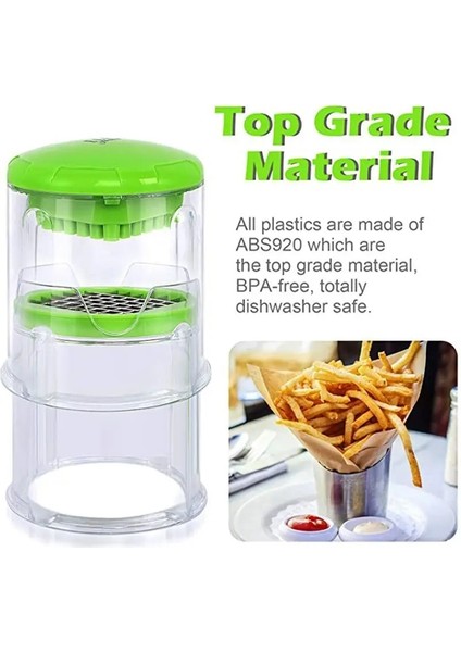 Yeşil Stil Çok Işlevli Dilimleme Patates Kızartması Sebze Kesici Patates Doğrayıcı Mutfak Gadget Hızlı Sebze Kesici Nicer Dicer Dropship (Yurt Dışından) fırsatları