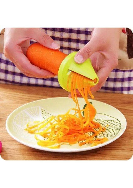 1 Kırmızı Stil Döner Parçalayıcı Rende Spiral Soyucu Manuel Çok Fonksiyonlu Sebze Meyve Patates Havuç Turp Dilimleme Cocina Mutfak Aletleri (Yurt Dışından) indirimleri