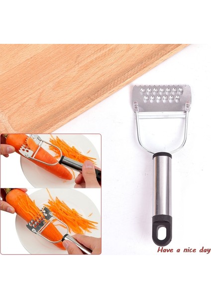 No.4 Tarzı Paslanmaz Limon Peynir Sebze Meyve Zester Rende Soyucu Dilimleme Mutfak Aleti (Yurt Dışından)