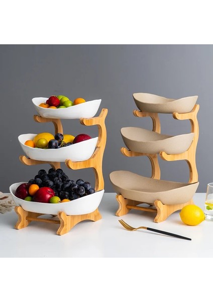 1 Kat Yeşil Stil Oturma Odası Ev Üç Katmanlı Plastik Meyve Tabağı Aperatif Yaratıcı Modern Kurutulmuş Sepet Şeker Tabağı Gıda Doğrayıcı Mutfak Dekorasyon (Yurt Dışından) fiyatları