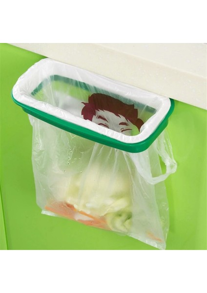 Yeşil Stil Yeni 1 Adet Mutfak Alet Dolap Kapı Çöp Torbası Raf Mutfak Aletleri Raf Asılı Depolama Çöp Rafı Mutfak Aksesuarları Mal A (Yurt Dışından)