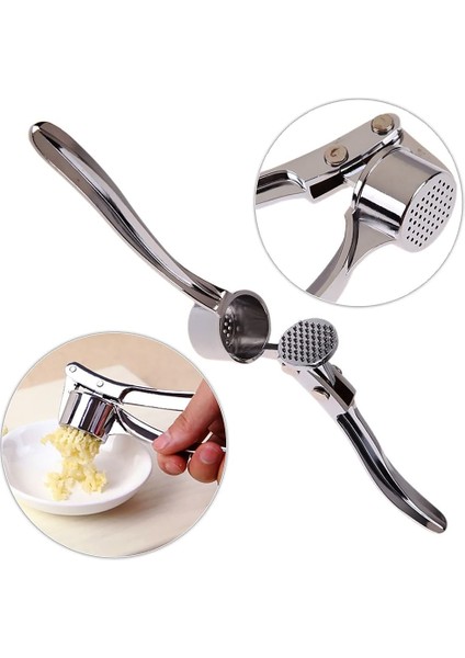 Tip 1 Stil Sarımsak Presi Kırıcı Kıyma Mutfak Yaratıcı Dört-In-One Sarımsak Presi Paslanmaz Çelik Sarımsak Smasher Squeezer Manuel Pres Aracı (Yurt Dışından) modelleri