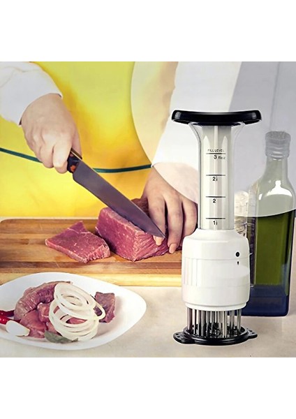 1 Adet Çok Fonksiyonlu Et Tenderizer Iğne Paslanmaz Çelik Biftek Et Enjektörü Marinade Lezzet Şırınga Mutfak Aletleri Zxh (Yurt Dışından)