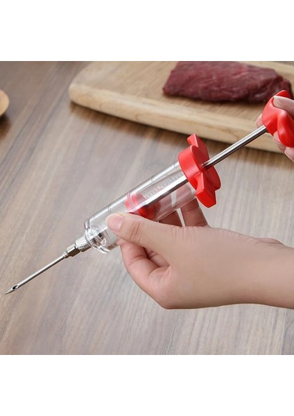 1iğne 1şırınga Stili Paslanmaz Çelik Baharat Şırınga Marinade Enjektör Lezzet Şırınga Pişirme Et Kümes Hayvanları Hindi Tavuk Mutfak Barbekü Aracı Cocina (Yurt Dışından)