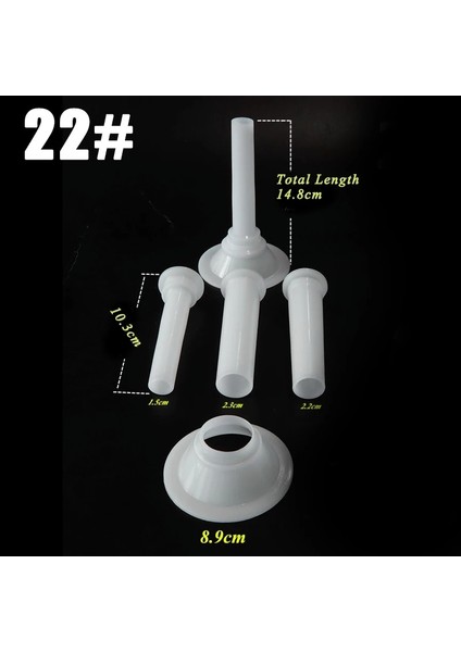 No.22 Tarzı 4pcset Et Nozulları Öğütücü Için Et Dolum Hunisi Et Sosis Muhafaza Dolguları Sosis Jambon Makinesi Öğütücü Kanatlı Alet Seti (Yurt Dışından)