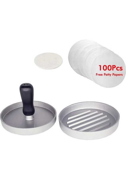 1b Basın PAPER100 Adet Tarzı Alüminyum Alaşımlı Hamburger Pres Sandviç Makinesi Pasta Macunlu Börek Makinesi Yuvarlak Doğranmış Et Domuz Eti Kanatlı Sığır Eti (Yurt Dışından)