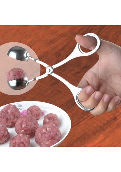 Gri Stil 2021 Uygun Mutfak Köfte Makinesi Paslanmaz Çelik Köfte Klipsi Balık Topu Pirinç Topu Yapma Kalıp Aracı (Yurt Dışından) fiyatları