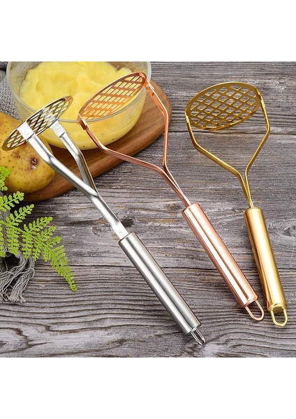 Beyaz Stil Preslenmiş Patates Ezici Ricer Püre Suyu Makinesi Paslanmaz Çelik Patates Itici Patates Kırıcı Pişirme Meyve Araçları Mutfak Aleti (Yurt Dışından) fırsatları