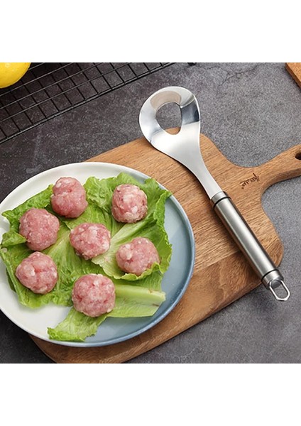 Köfte Yapma Tarzı Yapışmaz Yaratıcı Köfte Makinesi Kaşık Et Baller ile Eliptik Kaçak Delik Köfte Kalıp Mutfak Gereçleri Gadget Et Aracı (Yurt Dışından)
