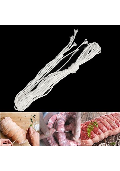 Beyaz Stil 5m Pişirme Aracı Kasap Pamuk Sicim Et Barbekü Dizeleri Et Sosis Kravat Halatı (Yurt Dışından) fiyatları