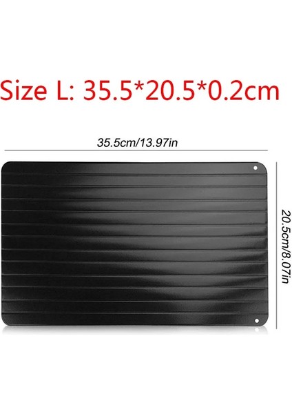 L 35.5X20.5X0.2CM Stili Hızlı Buz Çözme Tepsisi Çözülme Dondurulmuş Gıda Meyve Et Buz Çözme Kurulu Plaka Alüminyum Buz Çözme Tepsisi Mutfak Gadget Aracı Üç Boyutlu (Yurt Dışından)