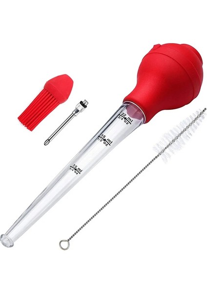 Hindi Baster 4'lü Set, Et Arinade Enjektör Iğnesi Dahil Li Silikon Ampul Kolay Temizlik Için Barbekü Teyelleme Fırçası (Yurt Dışından)