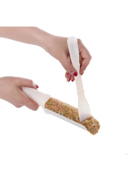 Beyaz Stil 1 Takım Mutfak Köfte Makinesi Balık Köftesi Dıy Köfte Makinesi Artı Kaşık Pişirme Araçları Mutfak Aksesuarları (Yurt Dışından)