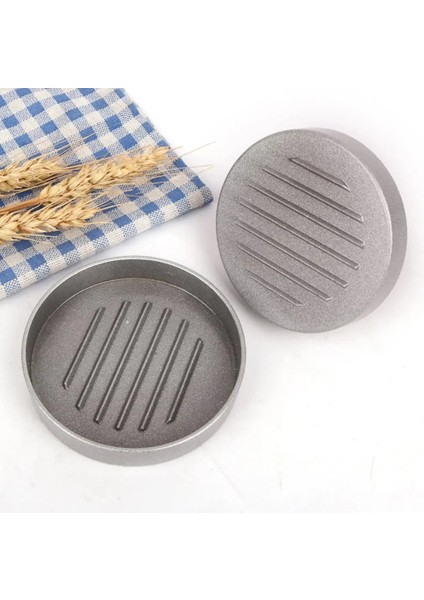 Hamburger Makinesi Alüminyum Alaşımlı Yuvarlak Dıy Kalıp Mutfak Burger Et Basın Hamburger Plastik Saplı Manuel Yapışmaz Kaplama (Yurt Dışından)