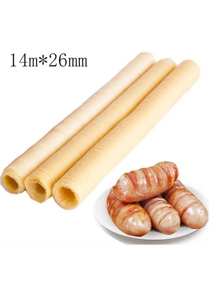 26MM 14CM Uzunluk Stili Soya Sosis Paketleme Aletleri Sosis Için 14M Muhafaza Salam Sosisli Sandviç Muhafazası Hamburger Pişirme Aleti Basters Muhafazaları (Yurt Dışından) fırsatları