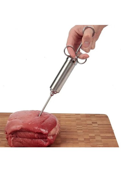 Yeni 2 Oz Et Enjektörü Şırınga Kümes Hayvanları Turşu Lezzet Enjektörü Et Baharat Enjektörleri Barbekü Seti 2 Iğneli Mutfak Aletleri (Yurt Dışından)