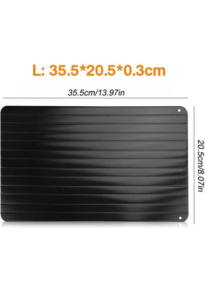 L 35.5X20X0.3CM Stili Rodanny Hızlı Buz Çözme Çözülme Dondurulmuş Gıda Et Meyve Hızlı Tabak Panosu Mutfak Gadget Aracı Buz Çözme Tepsisi (Yurt Dışından)