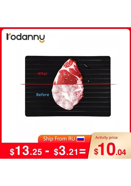 L 35.5X20X0.3CM Stili Rodanny Hızlı Buz Çözme Çözülme Dondurulmuş Gıda Et Meyve Hızlı Tabak Panosu Mutfak Gadget Aracı Buz Çözme Tepsisi (Yurt Dışından) modelleri