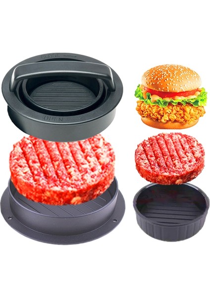 Siyah Yapıcı Stili Yuvarlak Hamburger Presi Plastik Hamburger Makinesi Et Sığır Izgara Burger Patty Pres Kalıp Mutfak Aracı (Yurt Dışından) fiyatları