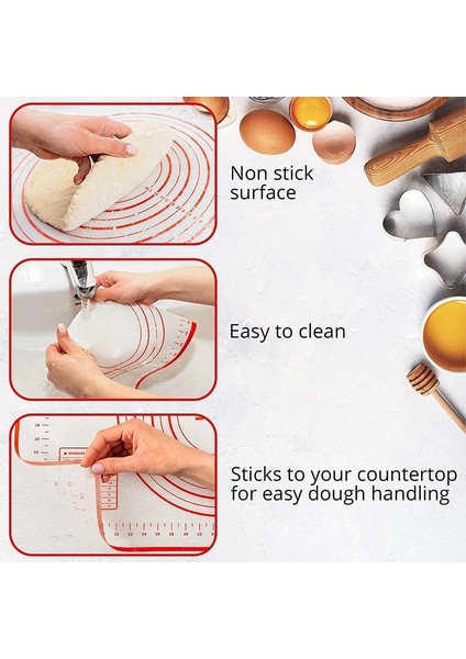 60 x 60 Tarzı Silikon Pişirme Paspasları Yapışmaz Yüzey Haddeleme Hamur Pedi Ölçekli Mutfak Pişirme Pasta Levhası Büyük Mutfak Aletleri Araçları (Yurt Dışından) modelleri