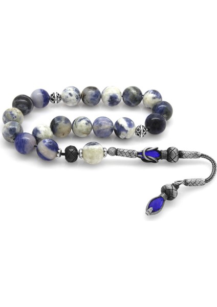 1000 Ayar Kazaz Püsküllü Küre Kesim Sodalit Efe Doğaltaş Tesbih