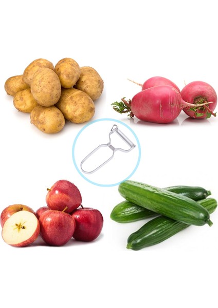 Silvery-A Style Sebze Meyve Patates Soyucu Kesici Ev Paslanmaz Çelik Gadget Soyma Taşınabilir Ev Mutfak Gereçleri Aksesuarları 13*7.5 cm (Yurt Dışından) fiyatları