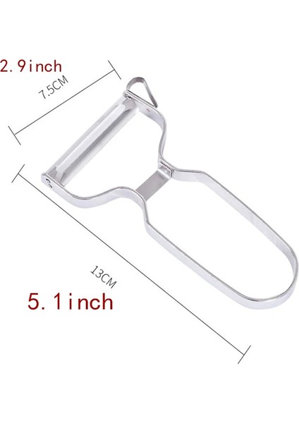 Silvery-A Style Sebze Meyve Patates Soyucu Kesici Ev Paslanmaz Çelik Gadget Soyma Taşınabilir Ev Mutfak Gereçleri Aksesuarları 13*7.5 cm (Yurt Dışından) fırsatları