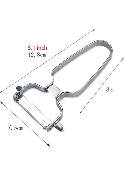 Silvery-A Style Sebze Meyve Patates Soyucu Kesici Ev Paslanmaz Çelik Gadget Soyma Taşınabilir Ev Mutfak Gereçleri Aksesuarları 13*7.5 cm (Yurt Dışından) indirimleri