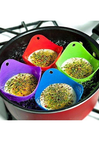 5 Adet Rastgele Stil 5 Adet Silikon Yumurta Kaçak Avcı Aşçı Poach Bölmeleri Tencere Haşlanmış Pişirme Fincan Gadget Yumurta Kalıp Yumurta Kazan Bardakları Yeni Mutfak Aletleri (Yurt Dışından) fırsatları