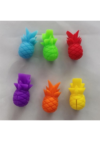 Eapple Şekli Şarap Kadehi Işaretleyiciler Silikon Şarap Kadehi Işaretleyici Cam Tanımlayıcı Içme Bardağı Işareti (6 Renk) (Yurt Dışından)