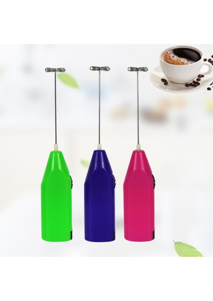 Mor Tarzı Latte Cappuccino Için El Tipi Pille Çalışan Kahve Süt Köpürtücü Içecek Mikseri (Yurt Dışından)