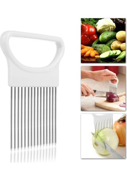 Beyaz Stil Paslanmaz Çelik Sebze Patates Dilimleme Kesici Doğrayıcı Cips Yapma Aracı Patates Kızartması Kesme Aracı Mutfak Aksesuarı # (Yurt Dışından)