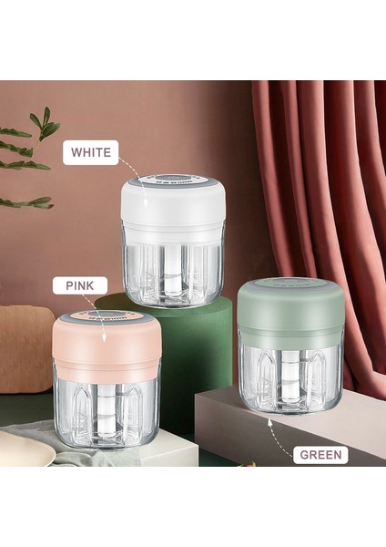 100ML Yeşil Stil Elektrikli Sarımsak Pres Kırıcı USB Şarj Ezilmiş Zencefil Ezilmiş Taze Biber Mutfak Eşyaları Için Sağlam Dayanıklı Mini Pres (Yurt Dışından) fiyatları