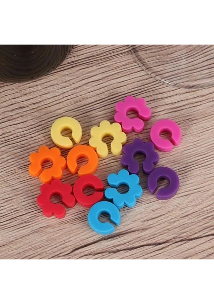 Renkli 24 Adet Tarzı 2X2X0.5CM 2 Paket Silikon C-Şekilli Şarap Cam Işaretleyici Içme Bardağı Tanımlayıcı Kadeh Işareti (Ack) (Yurt Dışından)