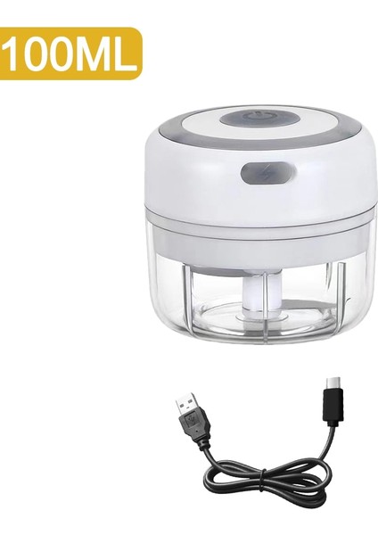 Standart Beyaz Stil Şarj Edilebilir Sarımsak Zencefil Doğrayıcı USB Elektrikli Yumurta Çırpıcı Çırpma Kablosuz Otomatik Et Gıda Makinesi Elde Taşınabilir Mix Mutfak Aracı (Yurt Dışından)
