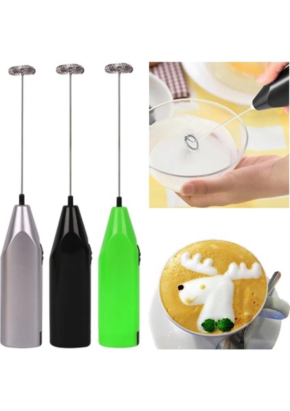 Yeşil Stil 1 Adet Mini Kolu Elektrikli Süt Köpürtücü Sütlü Içecek Kahve Köpürtücü Köpürtücü El Çırpma Mikser Yumurta Çırpıcı Mutfak Aracı Yumurta Karıştırma (Yurt Dışından)
