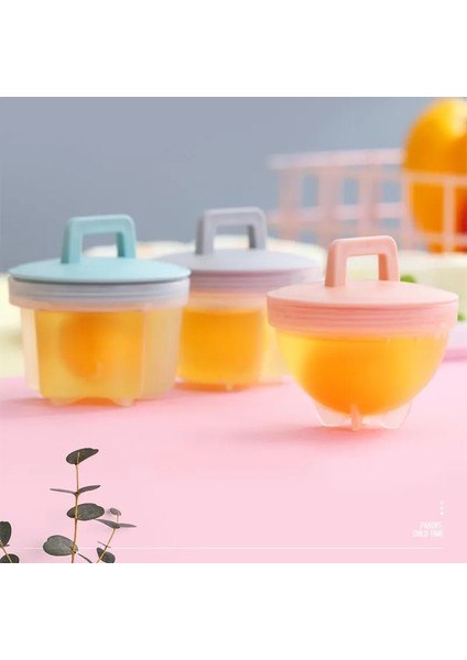 Gri Tarzı Set Pratik Sevimli Yumurta Kazanı Plastik Yumurta Avcısı Seti Mutfak Yumurta Pişirici Aletleri Kapaklı Yumurta Kalıbı Formu Fırçalı Gözleme Makinesi (Yurt Dışından)